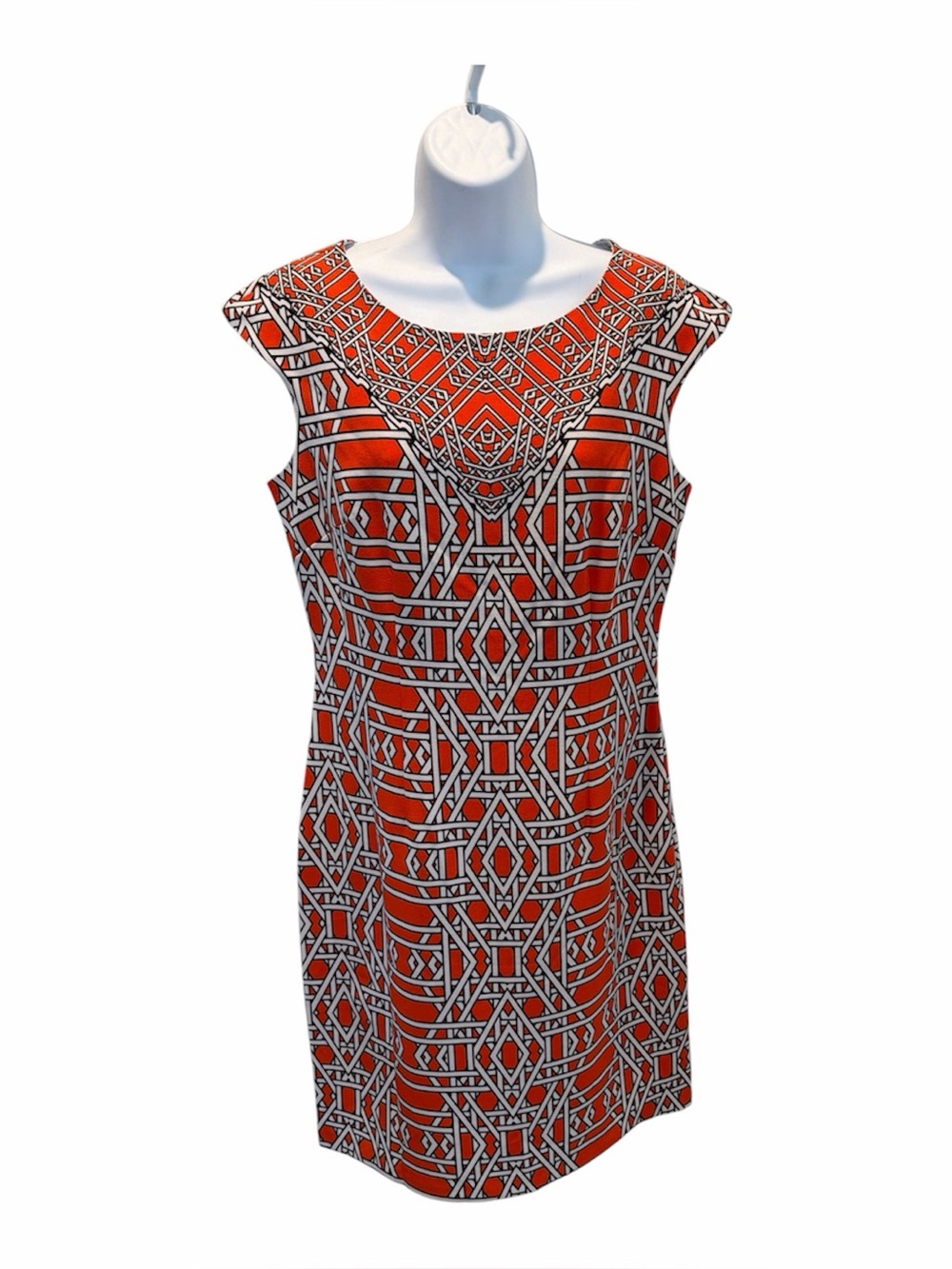 ILE NEW YORK Geometric Print Sheath Dress size 8
